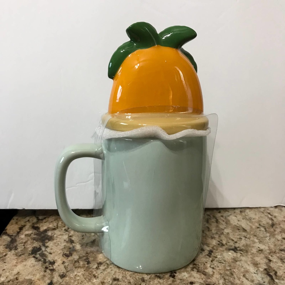 Rae Dunn On Island Time Palm Tree lidded Mug NEW - Picture 4 of 7